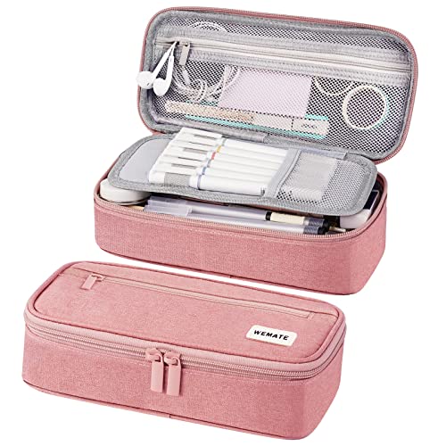 WEMATE Federmäppchen Federtaschen Mäppchen Etui Stifte 5 Fach, Große Kapazität Pencil Case Großes Federmäppchen Tasche Halter Schreibwaren Zippered Desk Organizer von WEMATE