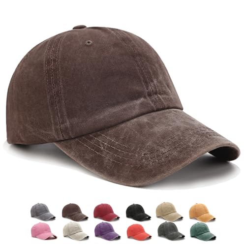 WENAUANG Retro Basecap Damen, Baseball Cap Im Washed-Distressed-Look, Sonnencap Damen, Geeignet für Outdoor-Sportarten, für Herren und Damen von WENAUANG
