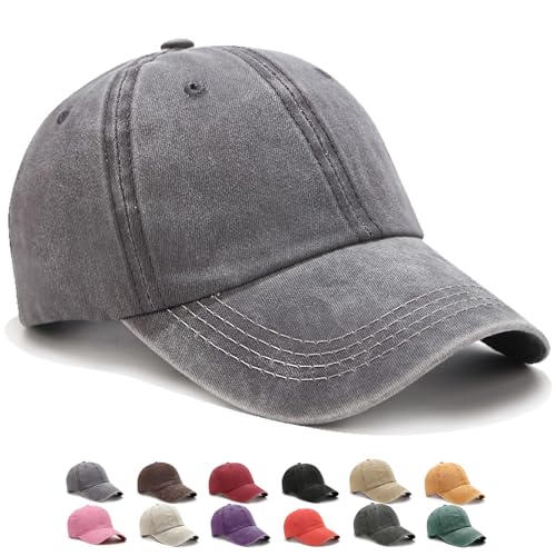 WENAUANG Retro Basecap Damen, Baseball Cap Im Washed-Distressed-Look, Sonnencap Damen, Geeignet für Outdoor-Sportarten, für Herren und Damen von WENAUANG