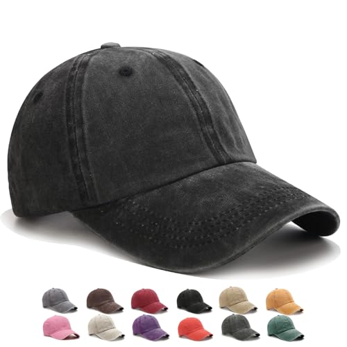 WENAUANG Retro Basecap Damen, Baseball Cap Im Washed-Distressed-Look, Sonnencap Damen, Geeignet für Outdoor-Sportarten, für Herren und Damen von WENAUANG