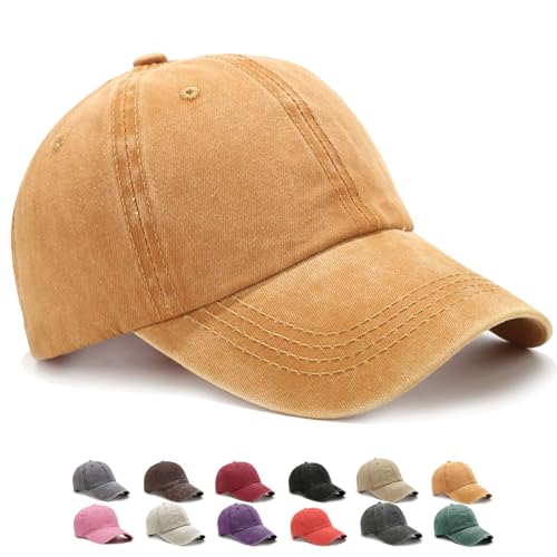WENAUANG Retro Basecap Damen, Baseball Cap Im Washed-Distressed-Look, Sonnencap Damen, Geeignet für Outdoor-Sportarten, für Herren und Damen von WENAUANG
