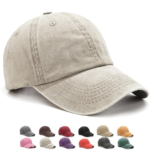 WENAUANG Retro Basecap Damen, Baseball Cap Im Washed-Distressed-Look, Sonnencap Damen, Geeignet für Outdoor-Sportarten, für Herren und Damen von WENAUANG