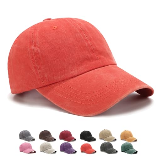 WENAUANG Retro Basecap Damen, Baseball Cap Im Washed-Distressed-Look, Sonnencap Damen, Geeignet für Outdoor-Sportarten, für Herren und Damen von WENAUANG