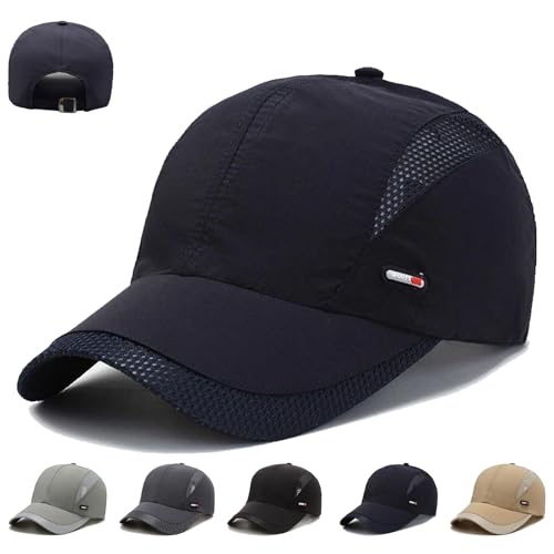 WENAUANG Unisex Schnelltrocknende Baseballkappe, Licht Atmungsaktiv Basecap, Unstrukturierte Sportcap, Faltbarer Sport Kappe Herren, Hohe Atmungsaktivität, für Herren und Damen von WENAUANG