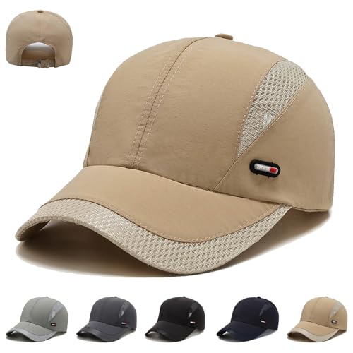 WENAUANG Unisex Schnelltrocknende Baseballkappe, Licht Atmungsaktiv Basecap, Unstrukturierte Sportcap, Faltbarer Sport Kappe Herren, Hohe Atmungsaktivität, für Herren und Damen von WENAUANG