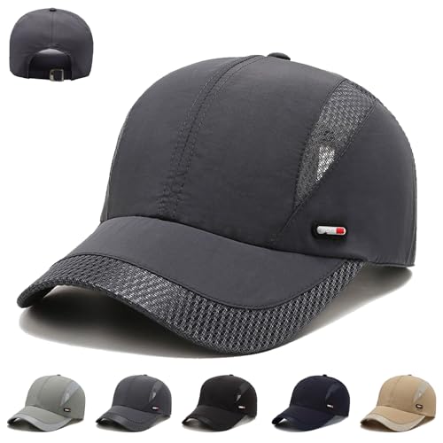 WENAUANG Unisex Schnelltrocknende Baseballkappe, Licht Atmungsaktiv Basecap, Unstrukturierte Sportcap, Faltbarer Sport Kappe Herren, Hohe Atmungsaktivität, für Herren und Damen von WENAUANG