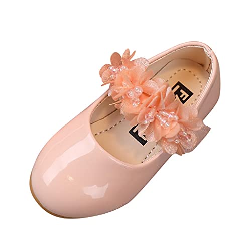 WENDAO Babyschuhe Ballerinas Mädchen Schuhe Krabbelschuhe Kleinkind rutschfest Bowknot Prinzessin Schuhe Prinzessin Schuhe Mädchen kleine Lederschuhe Festliche Schuhe Lackschuhe Blumen Kinderschuhe von WENDAO