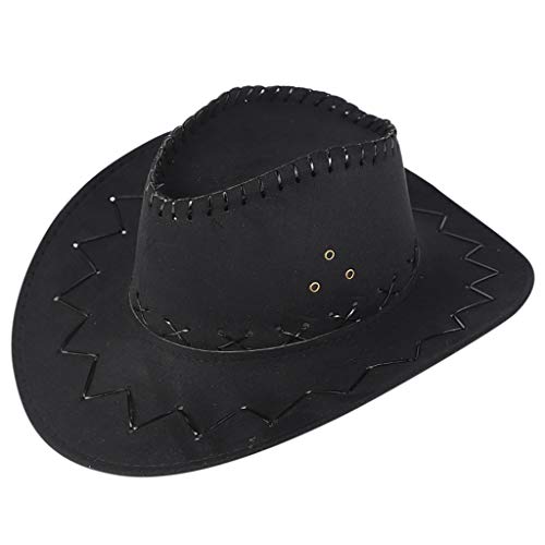 WENDAO Unisex Erwachsene West Cowboy Hut Männer und Frauen Western Cowboy Hut Mongolischer Hut Grassland Sun Hat Cowboyhute Stil Klassische Western Outback Hut von WENDAO