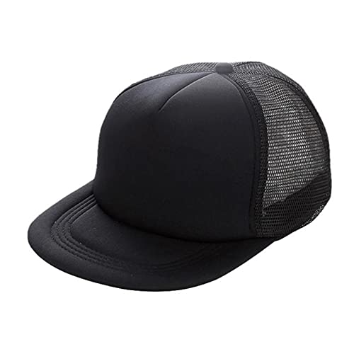 WENDAO Unisex Mesh-Baseballmütze Mesh Cap Trucker Baseball Cap Einstellbar Netzmütze Baseballmütze mit Flacher Krempe Snapback mit luftigem Netzteil von WENDAO