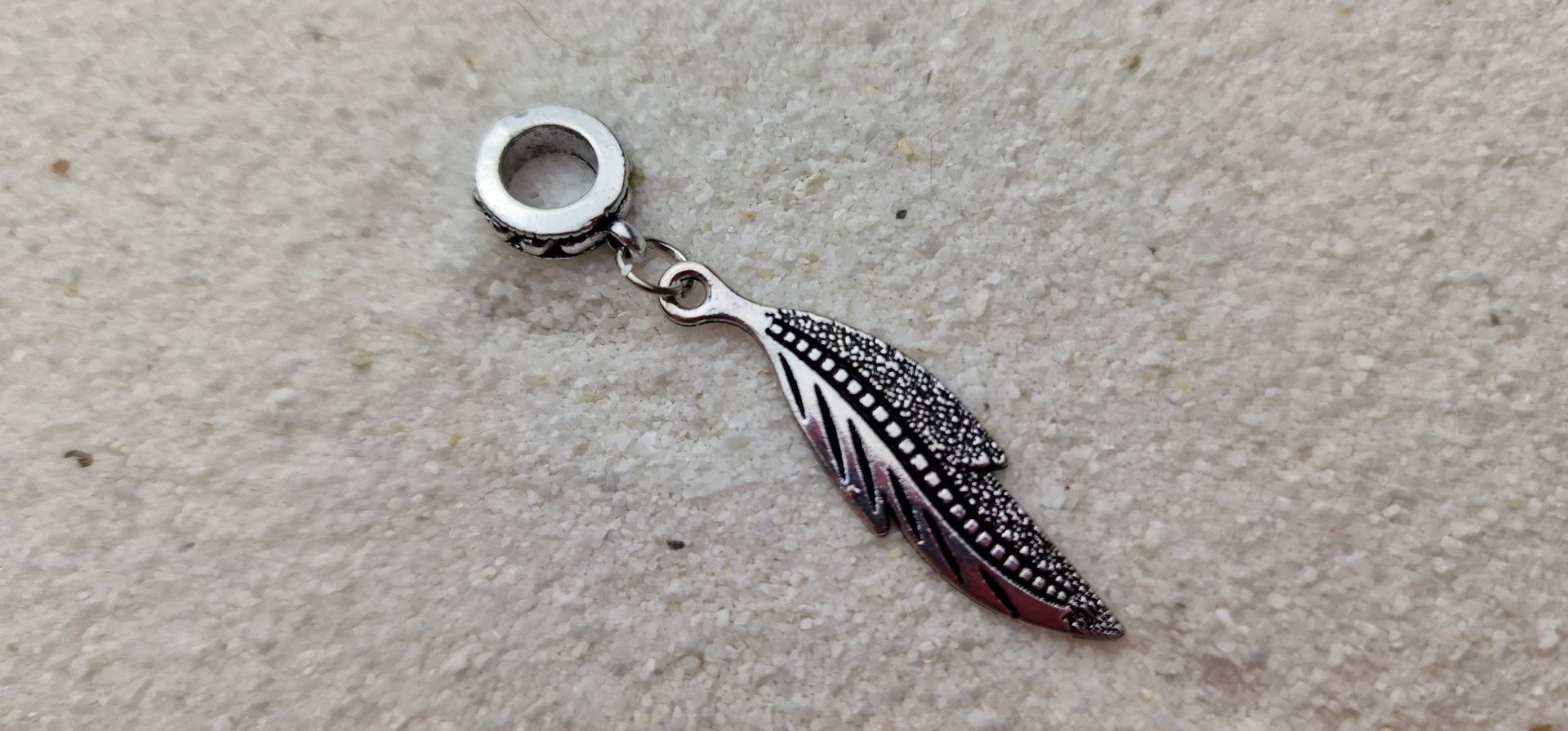 Barock Metall Dreadschmuck/Dread Perle Flecht Mit Großem Anhänger in Stilisierter Blattform von WENDIGOberlin