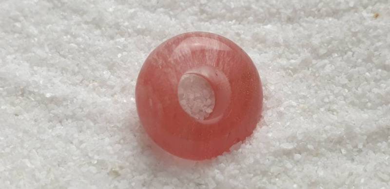Cherry Quarz Naturstein Dreadschmuck/Dread Perle Flecht Aus Erdbeerquarz von WENDIGOberlin