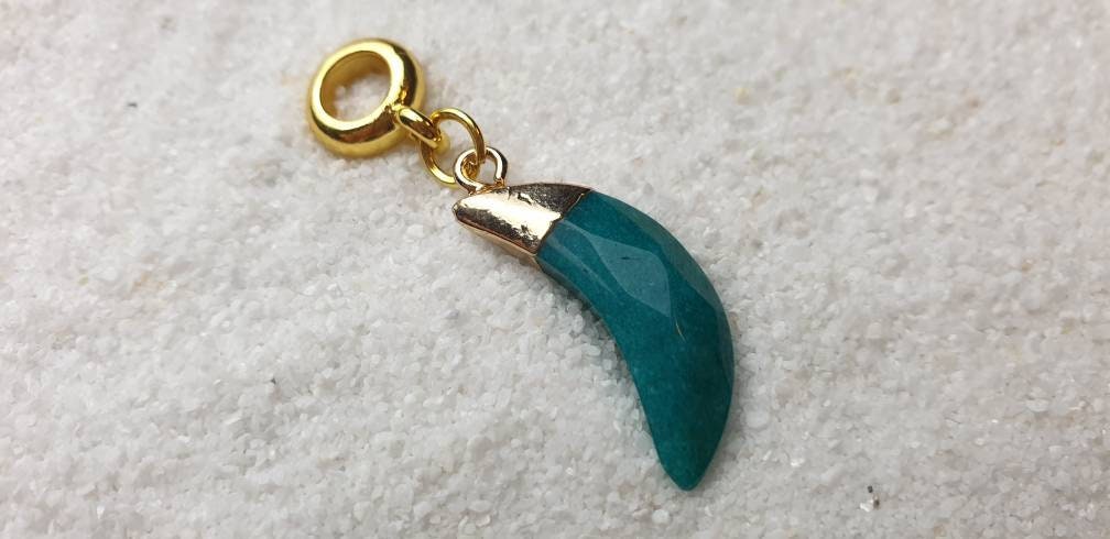 Crescens Lapis Dreadschmuck/Dread Perle Flecht Und Sichelmond Anhänger Aus Naturstein von WENDIGOberlin