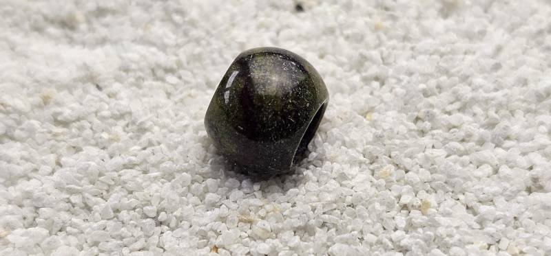 Drachenblutstein Xs Zierliche Natursteinperle Dreadschmuck/Dread Perle Flecht Aus Drachenblutstein von WENDIGOberlin