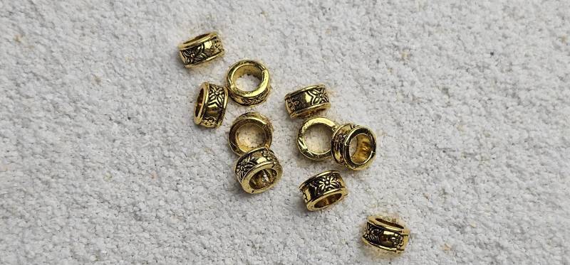 Freya 5, 0mm Basic Ringperlen Metall Dreadschmuck/Dread Perlen Flecht Set Mit 10 Stück von WENDIGOberlin