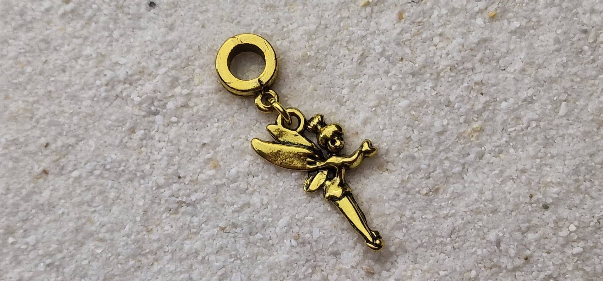 Little Pixie Tinkerbell Metall Dreadschmuck/Dread Perle Flecht Dreadring Und Anhänger Mit Kleiner Tinkerbell Fee Elfe von WENDIGOberlin
