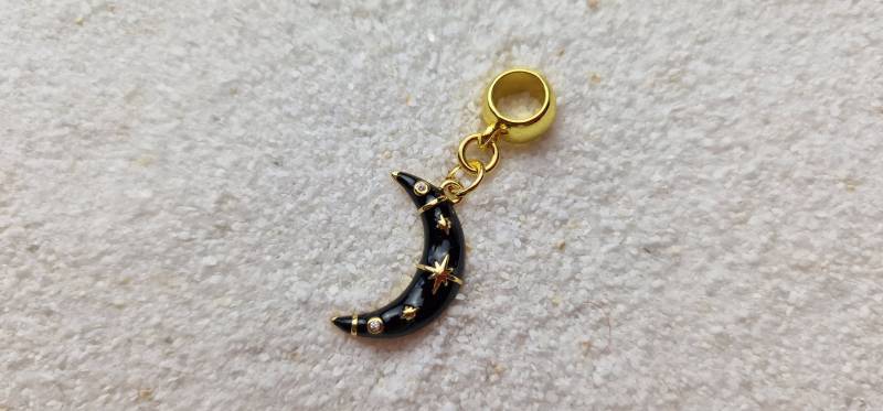 Moon Metall Dreadschmuck/Dread Perle Flecht Mit Emailliertem Mond Anhänger von WENDIGOberlin