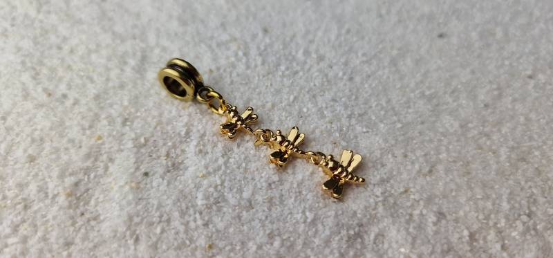 Sommernachtstraum Firefly Metall Dreadring /Dreadschmuck/ Flecht Perle Mit Filgranem Ketten-Anhänger Aus Winzigen Insekten von WENDIGOberlin