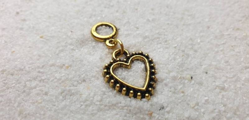 Witchcraft Artifacts Zuckerherz Metall Dreadschmuck/Dread Perle Flecht Mit Herz Anhänger von WENDIGOberlin