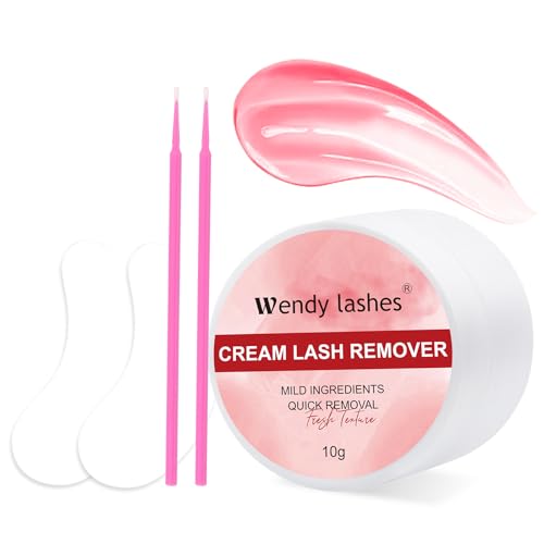 Wimpernkleber Entferner Für Wimpern Extensions,10g Sanft Schnell Wirkender Wimpern Kleber Entferner,Empfindlicher Augensicher,Professioneller Wimpernverlängerungsreiniger(Rot-Geruchlos) von WENDY LASHES