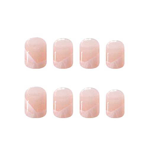 Tragendes Maniküre-Patch, French-Maniküre-Set, Schleife, Schmuck, Handtragende, weiche Maniküre-Maniküre-Gel-Nagelstreifen (Dunkelgrau-c, Einheitsgröße) (Color : Pink a) von WENFEN