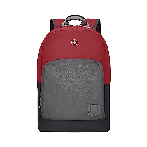 WENGER Crango Laptop-Rucksack, Notebook bis 16 Zoll, Organizer, 27 l, Damen Herren, Büro Business-Reisen Uni, Rot/Schwarz, Nachhaltig, 611980 von WENGER