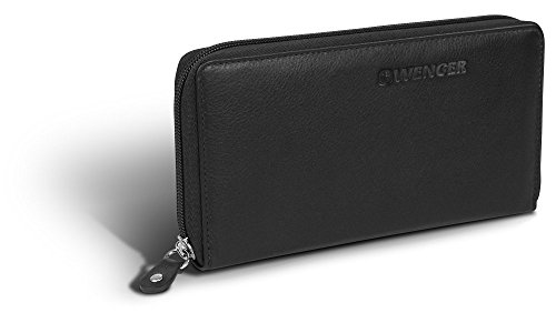 WENGER Damen Geldbörse | Nappa Leder | H 10,3 x B 18,8 x T 2 cm | Schwarz von WENGER