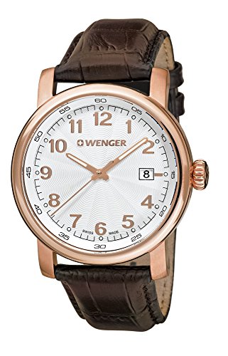 WENGER Herren-Armbanduhr WENGER URBAN CLASSIC 01.1041.118 Analog Quarz Leder WENGER URBAN CLASSIC 01.1041.118 von WENGER
