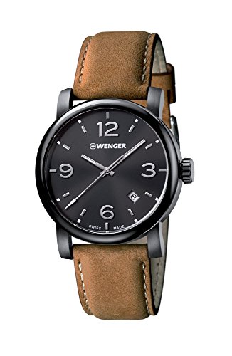 WENGER Herren-Armbanduhr WENGER URBAN METROPOLITAN 01.1041.129 Analog Quarz Leder WENGER URBAN METROPOLITAN 01.1041.129 von WENGER