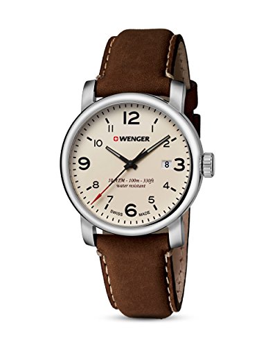 WENGER Herren-Armbanduhr Urban Metropolitan 01.1041.138 Analog Quarz Leder von WENGER
