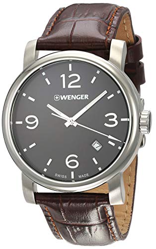 WENGER HerrenArmbanduhr Analog Quarz Leder 01.1041.128 von WENGER