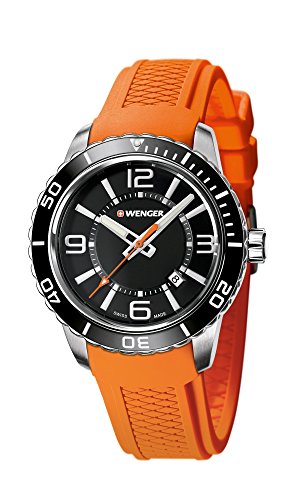 WENGER HerrenArmbanduhr Analog Quarz Silikon 01.0851.114 von WENGER