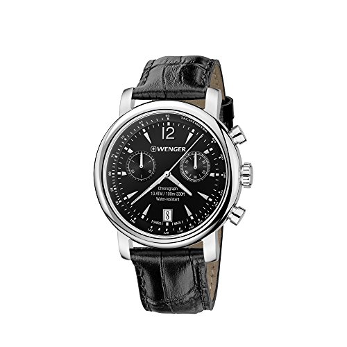 WENGER HerrenArmbanduhr Chronograph Quarz Leder 01.1043.112 von WENGER