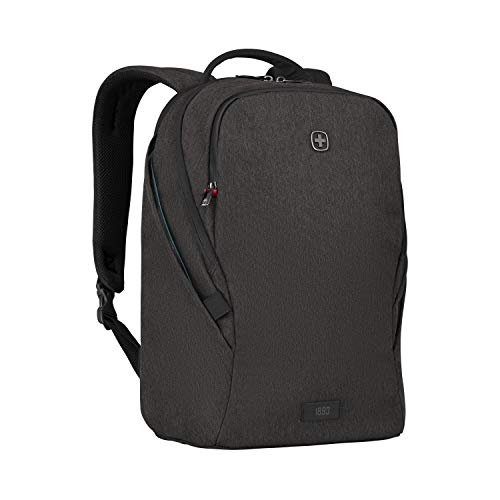 WENGER MX Light Laptop-Rucksack mit Tabletfach, Notebook bis 16 Zoll, Tablet bis 10 Zoll, 21 l, Damen Herren, Business Uni Schulen Reisen, Grau, 611642 von WENGER