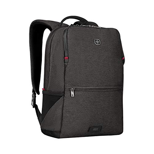 WENGER MX Reloaded Laptop-Rucksack mit Tabletfach bis 10 Zoll, Notebook bis 14 Zoll, 17 l, Damen Herren Business Uni Schule Reisen, Grau, 611643 von WENGER