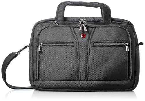 WENGER BC Pro Laptop-Tasche zum Umhängen, Notebook bis 13,3 Zoll, Aktentasche, Organizer, RFID-Schutz, 10 l, Büro Business Uni, Schwarz, 612269 von WENGER