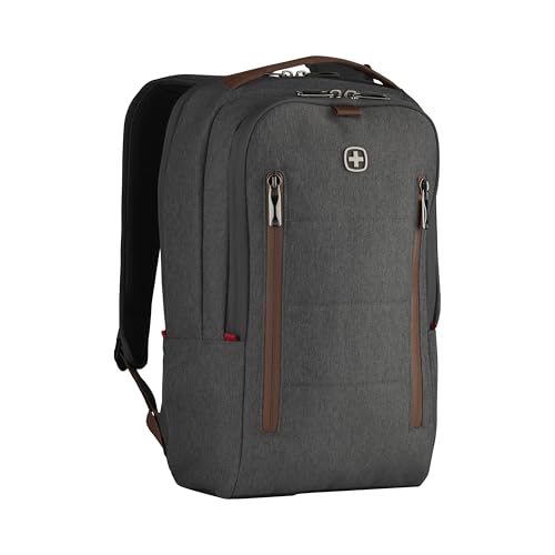 WENGER CityUpgrade Laptop-Rucksack mit Umhängetasche, Notebook bis 16 Zoll, Tablet bis 12 Zoll, 15 l, Damen Herren, Business Uni Schule Reisen, Alloy (Grau) von WENGER