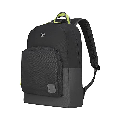 WENGER Crango Laptop-Rucksack, Notebook bis 16 Zoll, Organizer, 27 l, Damen Herren, Büro Business-Reisen Uni, Schwarz/Anthrazit, Nachhaltig, 611979 von WENGER