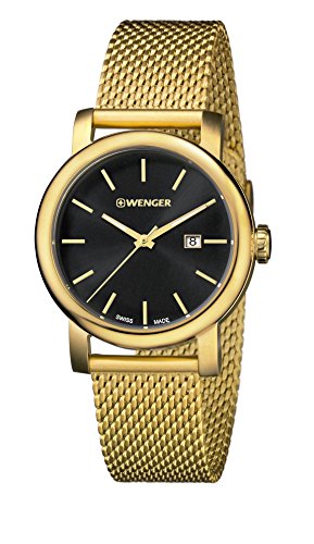 Wenger Damen Analog Quarz Uhr mit Edelstahl Armband 01.1021.120 von WENGER