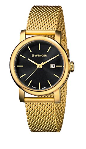 Wenger Damen Analog Quarz Uhr mit Edelstahl Armband 01.1021.120 von WENGER