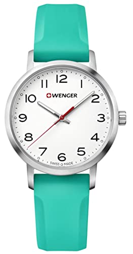 Wenger Damen Analog Quarz Uhr mit Silikon Armband 01.1621.108 von WENGER