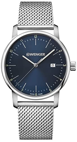 Wenger Herren Analog Quarz Uhr mit Edelstahl Armband 01.1741.115 von WENGER