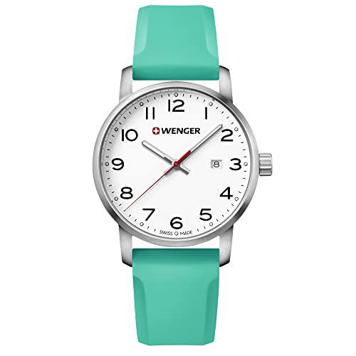 Wenger Herren Analog Quarz Uhr mit Silikon Armband 01.1641.108 von WENGER
