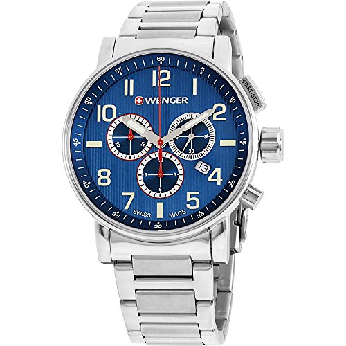 Wenger Herren Armbanduhr Chronograph Quarz Edelstahl 01.0343.106 von WENGER