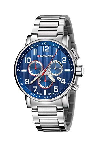 Wenger Herren Armbanduhr Chronograph Quarz Edelstahl 01.0343.106 von WENGER