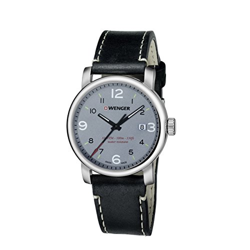 Wenger HerrenArmbanduhr Analog Quarz Leder 01.1041.137 von WENGER