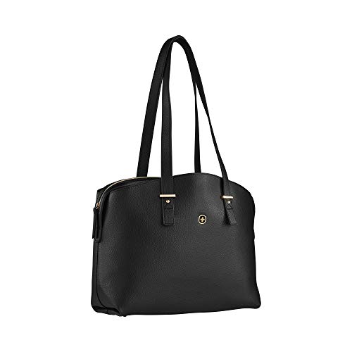 Wenger 606494 ROSAELLI 14" Laptop Tote, Zippered Padded Compartment with Metal Stud Feet in Black (14 litres), signalrot, 19x37x29 von WENGER