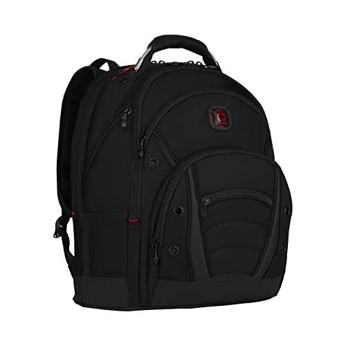 WENGER Synergy Deluxe Laptop-Rucksack mit Tabletfach, Notebook 14 bis 16 Zoll, Tablet bis 10 Zoll, Organizer, 16 l, Damen Herren, Büro Business-Reisen Uni, Schwarz, 606491 von WENGER