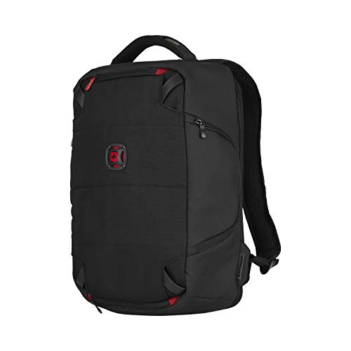 Wenger TechPack Laptop-Rucksack für Technik, Notebook bis 14 Zoll, Tablet bis 10 Zoll, 12 l, Damen Herren, Business Uni Schule Reisen, Schwarz, 606488 von WENGER