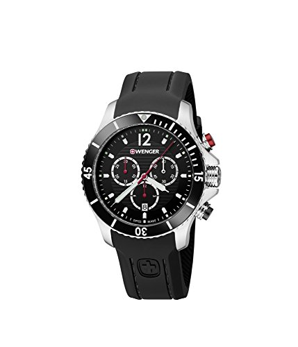Wenger Unisex Analog Quarz Uhr mit Silikon Armband 01.0643.108 Wenger Unisex Analog Quarz Uhr mit Silikon Armband 01.0643.108 von WENGER