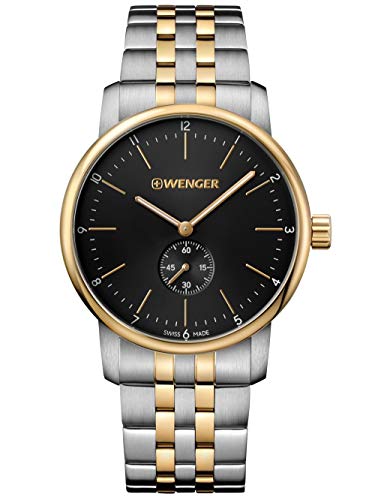 Wenger Unisex ErwachseneArmbanduhr Analog Quarz Edelstahl 01.1741.104 von WENGER